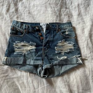 One teaspoon denim jean shorts